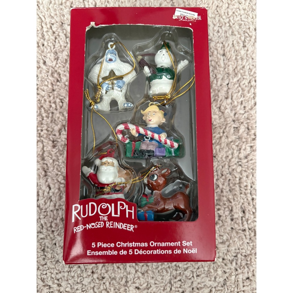 Kurt S Adler Rudolph the Red-Nosed Reindeer 5 Piece Ornament Set ZTAC406 NEW